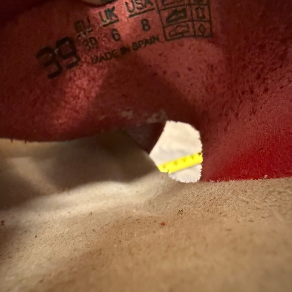 Yokono size 8 EUC/near new as possible Red leather Slide Sandals with Cork Footb - Picture 12 of 13